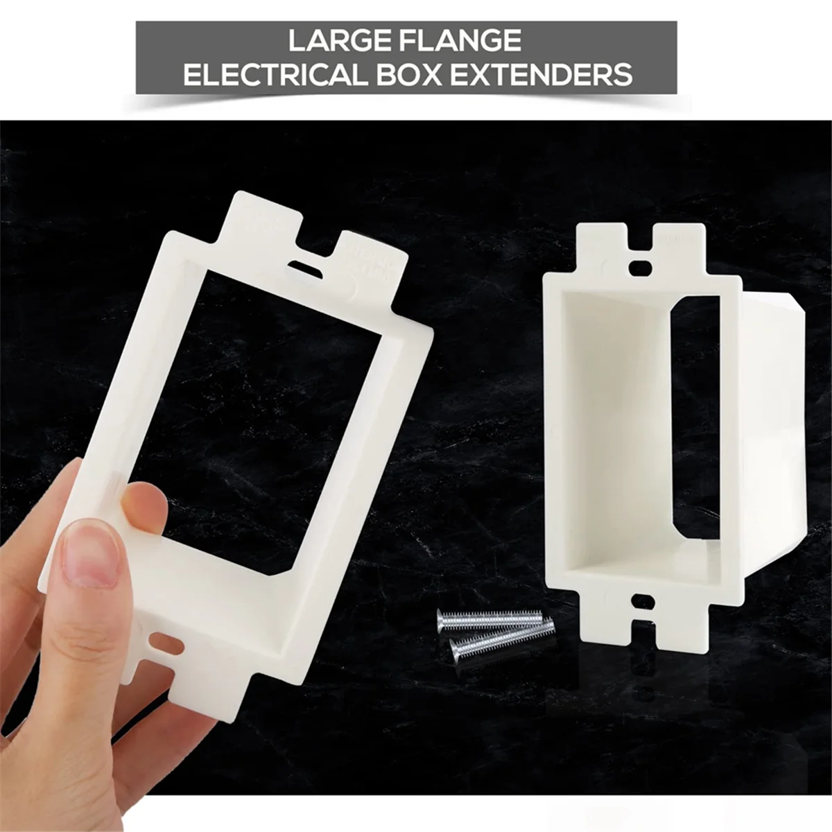 5PCS -2 Electrical Outlet Box Extenders with 10PCS Screws, 1-Gang Box Extender Single Gang Box Extender