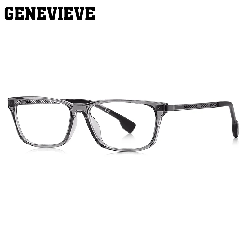 GENEVIEVE Business إطار مربع هندسي بسيط للرجال نظارات فوتوكروميك مضادة للضوء الأزرق وصفة طبية قابلة للتخصيص LS205 #5