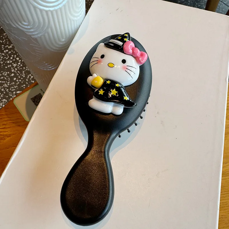 Sanrio Portable Anime Air Cushion Comb Kuromi Cinnamoroll Hellokitty Cartoon Comb Girl Hair Care Anti Knot Comb