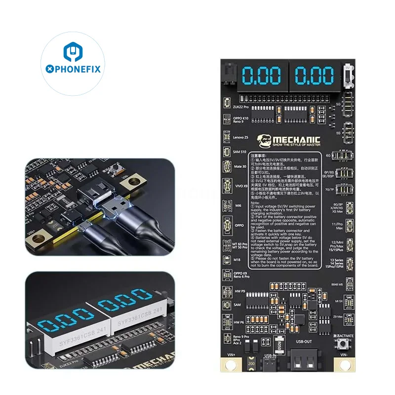 Imagem -04 - Placa de Detecção de Ativação de Bateria Mecânica F918 para Iphone 5g15 Pro Max hw Android Ferramentas de Reparo de Bateria de Ativação com um Clique