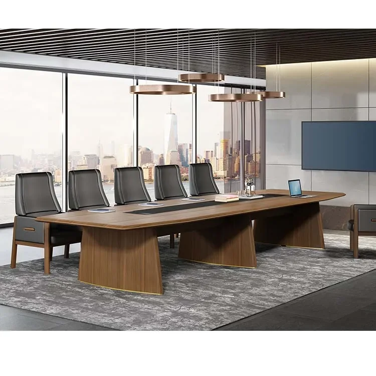 Meeting Board Room Wood 10 Person Modern Conference Table