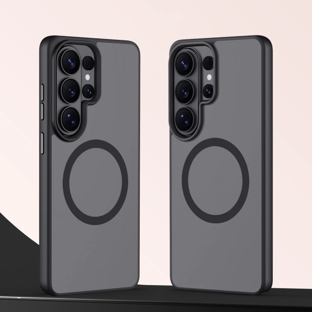 

Магнитный полупрозрачный матовый тонкий противоударный чехол для Samsung Galaxy S26, S26 Plus, S26 Ultra для женщин, мужчин, девочек и мальчиков