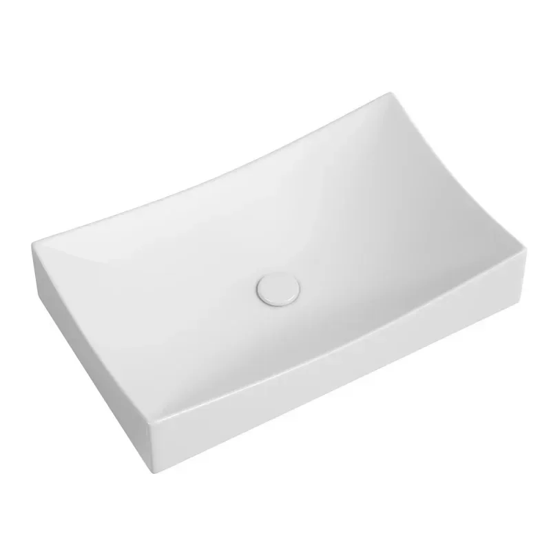 German high-value square washbasin single basin, ceramic table short and shallow art basin