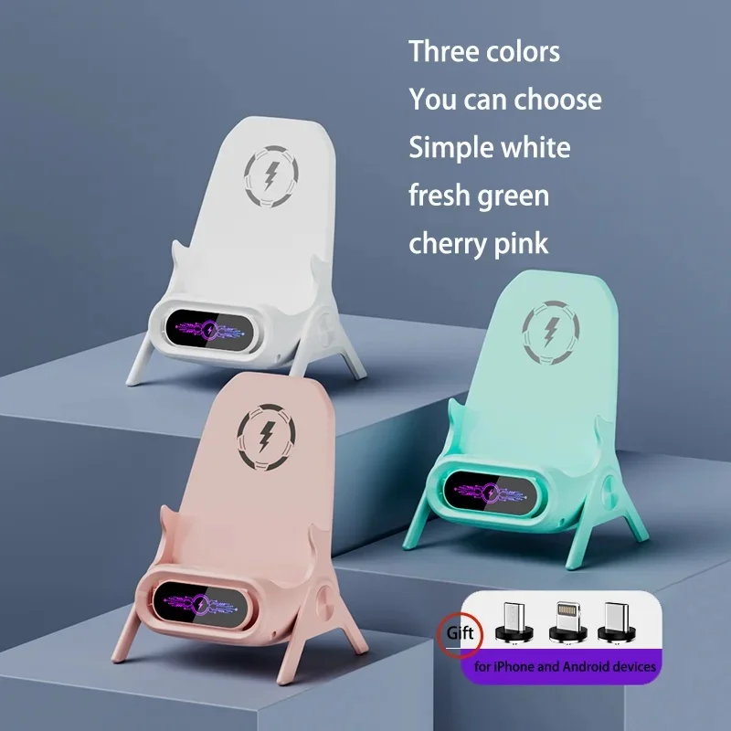 15W Qi2 Desktop Fast Wireless Charging Station Dock For iPhone 17 16 15 14 13 Samsung Phone Wireless Charger Stand view 2