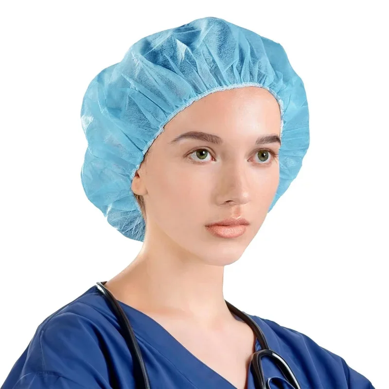 1000PCs Disposable SMS Bouffant Surgical Caps Size 21” - 35GSM | 100% Latex Free, Non-Woven, Non-Pleated | Dust-free