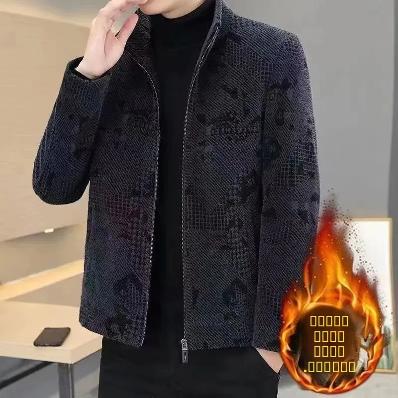 

Men's Thiened Warm Woolen Coat Autumn Winter New Sle Casual High End Jaet Outerwear for Men Busin Casual Sle