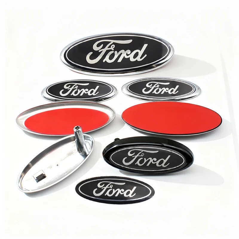 

For Ford Fiesta Focus 2 3 Mondeo Edge Ranger Fusion Kuga S-MAX Transit Car Front Grille Emblem Rear Trunk Logo Badge Accessories