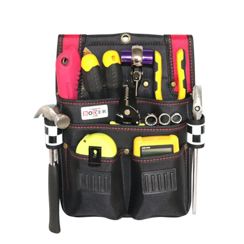 Professional Tool Bags Multi Pocket Rivet Reinforced Tool Belt Bag Portable Electrician Carpenter Screwdriver Hammer Take In