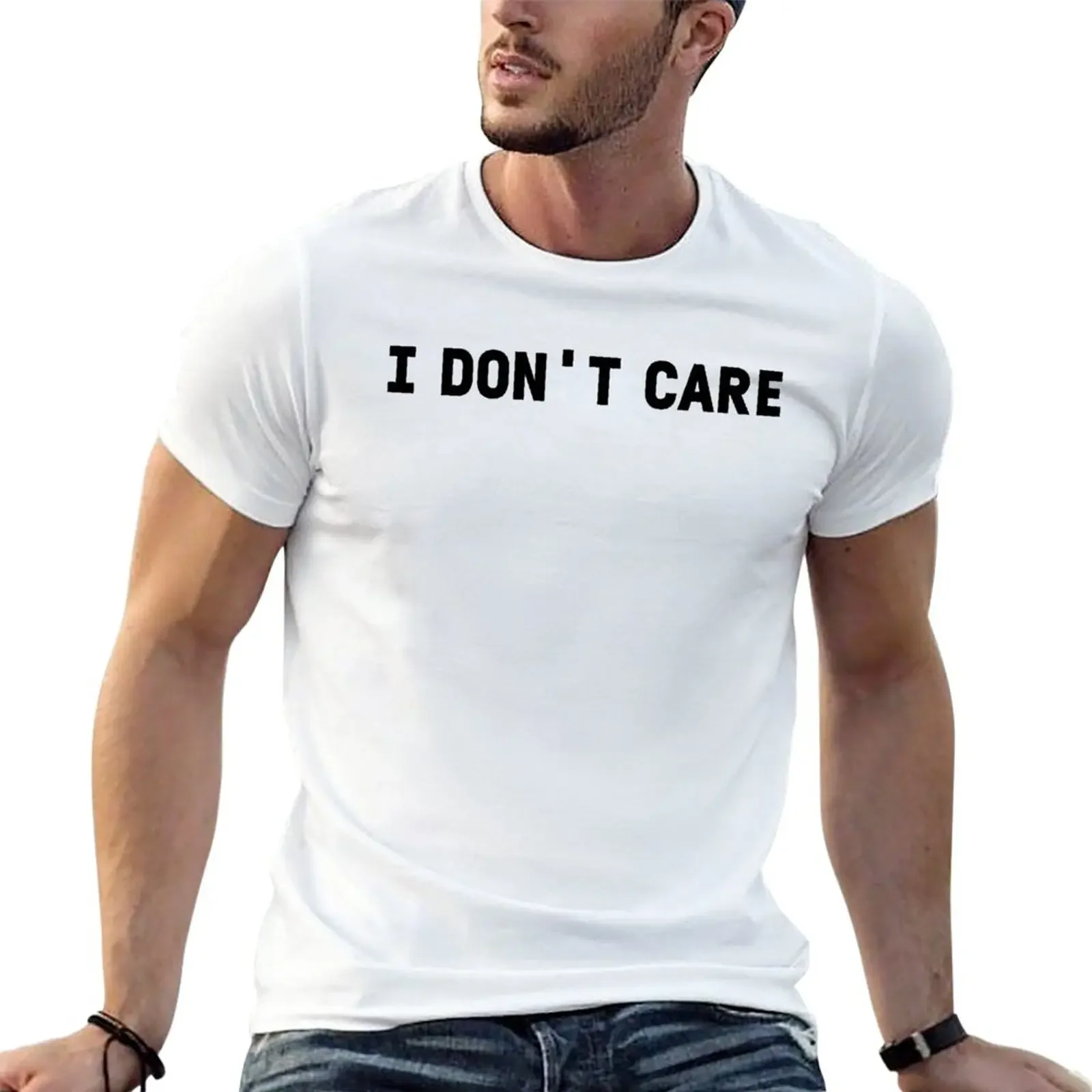 

I don't care T-Shirt Aesthetic clothing funnys men clothings