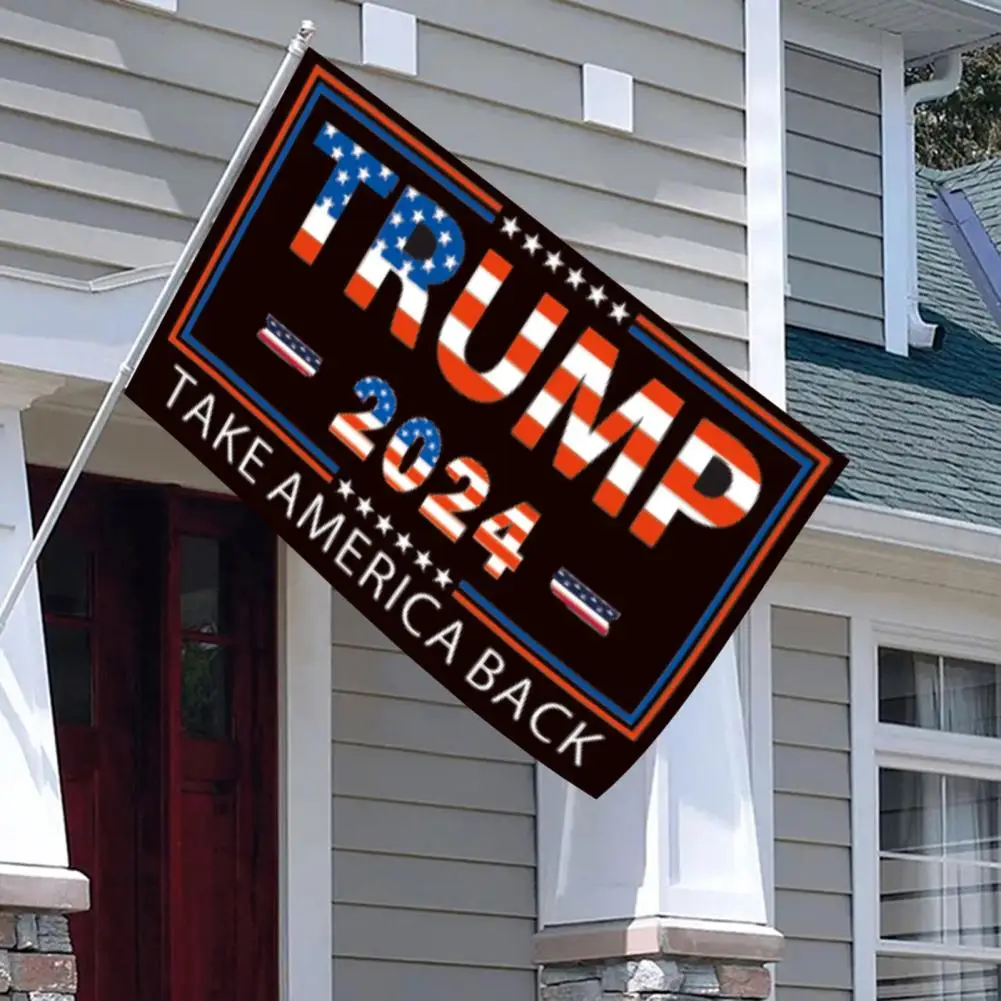 Trump 2024 Flag Outdoor Trump Take America Back Letter Print Flag Grommets Trump Campaign Banner US Election Flag