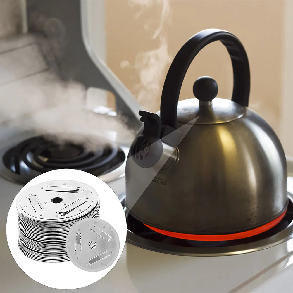 

3 Pcs Stainless Steel Electric Heating Whistle Kettle Lid Accessories Water Whistling Teapot Sound Parts Travel Accessory Chip