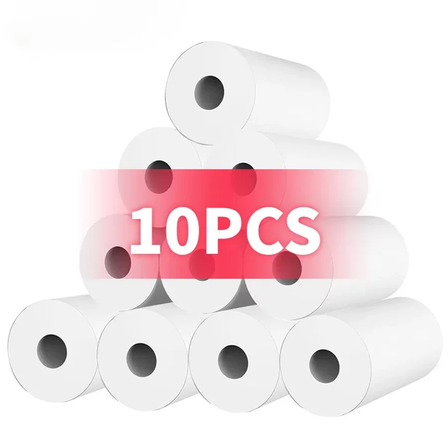 10Rolls White Thermal Paper-10-Year Non-Sticky for Journal Photo Texts Study Notes and More Kids Instant Camera To-do Lists 57mm