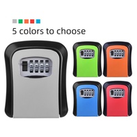 4 Digit Code Box Free Installation Outdoor Password Key Box Extended Locking Hook Steel Wire Hanging Key Storage Waterproof Key