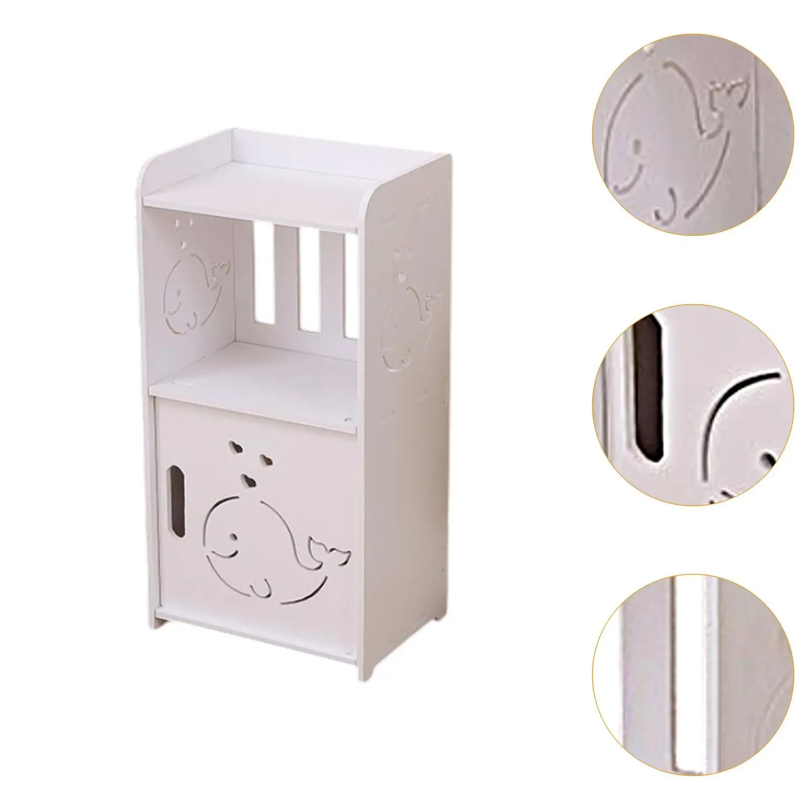 Sofa Side Table with Hollow Carved Drink Table for Farmhouse Hallway Bedroom