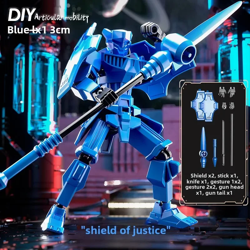 Shield of Justice Lucky Doll Warrior 13 multi-jointed movable doll toy assembled deformation mecha model doll