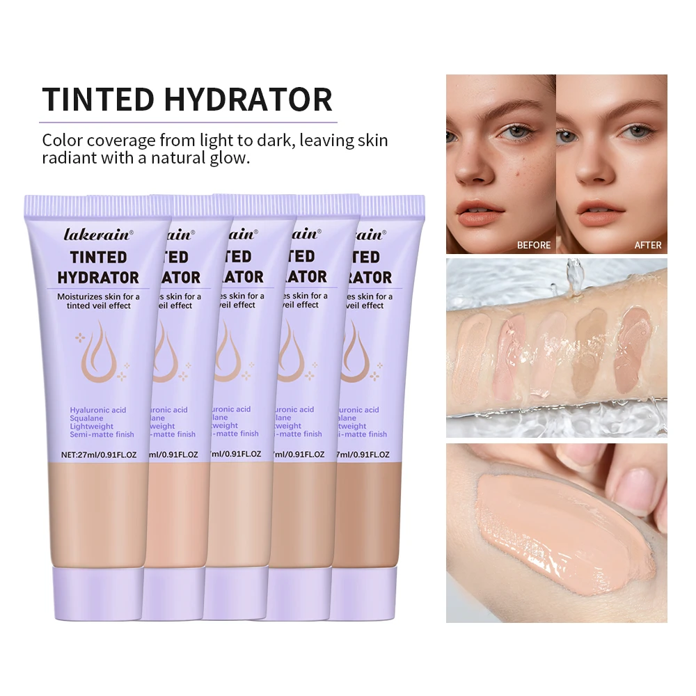 Tinted Hydrator Make-up For Women Even Skin Tone Semi-matte Strong Coverage Finish Natural Moisturizes The Skin Healthy Cosmetic