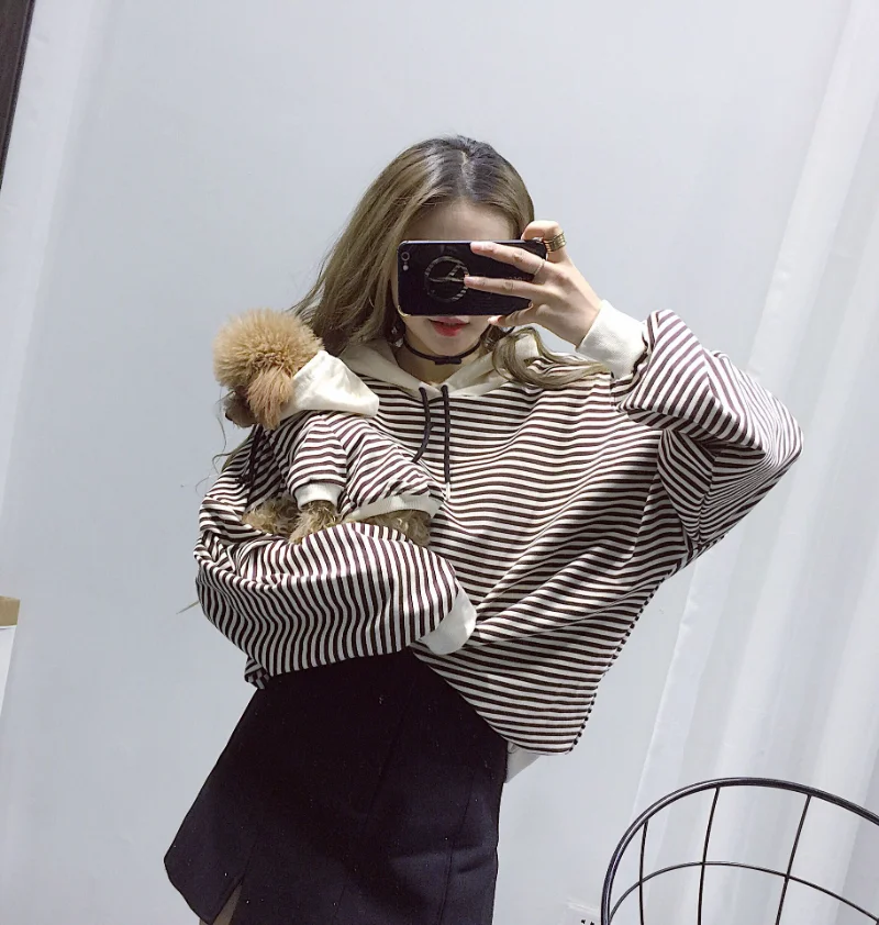 Pet Clothes Spring and Autumn New Terry Cotton Pet Parent-Child Dress Teddy Method Cat Dog Clothes Pet Clothes Puppy Clothes