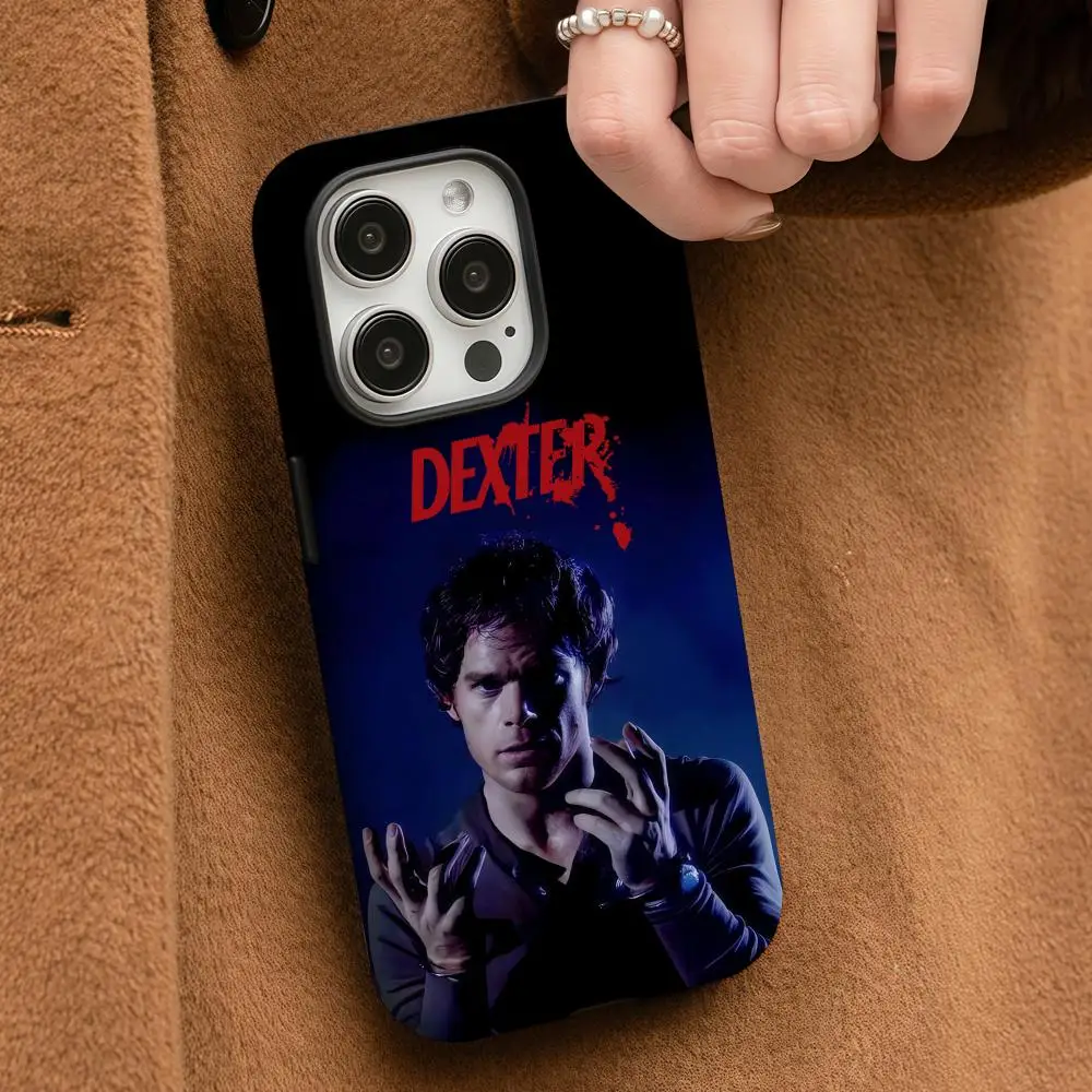 Чехол для телефона Dexter M-Morgan для iPhone 17, 16, 15, 14, 13, 12, Pro Max Plus, глянцевый HD, двухслойная жидкая задняя пленка, твердый корпус Чехол для телефона Dexter M-Morgan для iPhone 17, 16, 15, 14, 13, 12, Pro Max Plus, глянцевый HD, двухслойная жидкая задняя пленка, твердый корпус