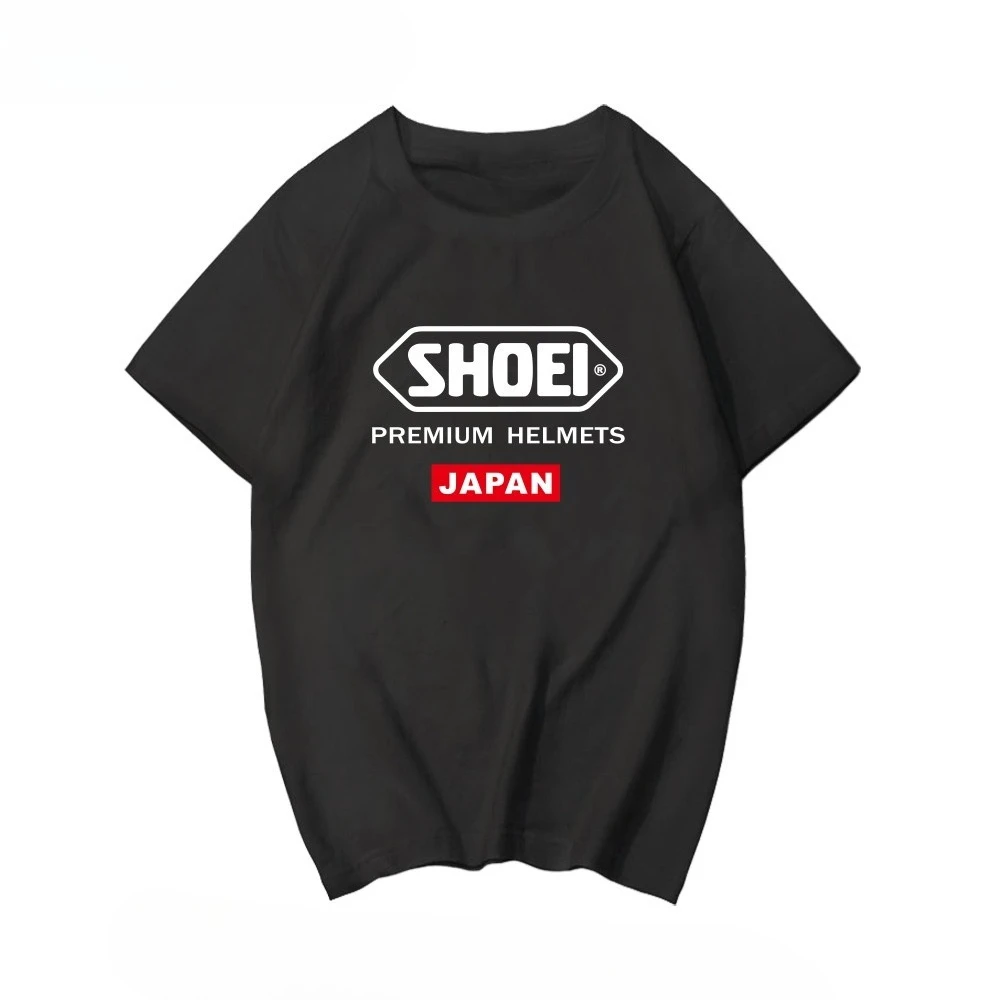 Japanese Motorcycle, Locomotive Racing Car Sports Car Helmet SHOEI Pure Cotton Round Neck Short-sleeved 2026 T-shirt plus Size