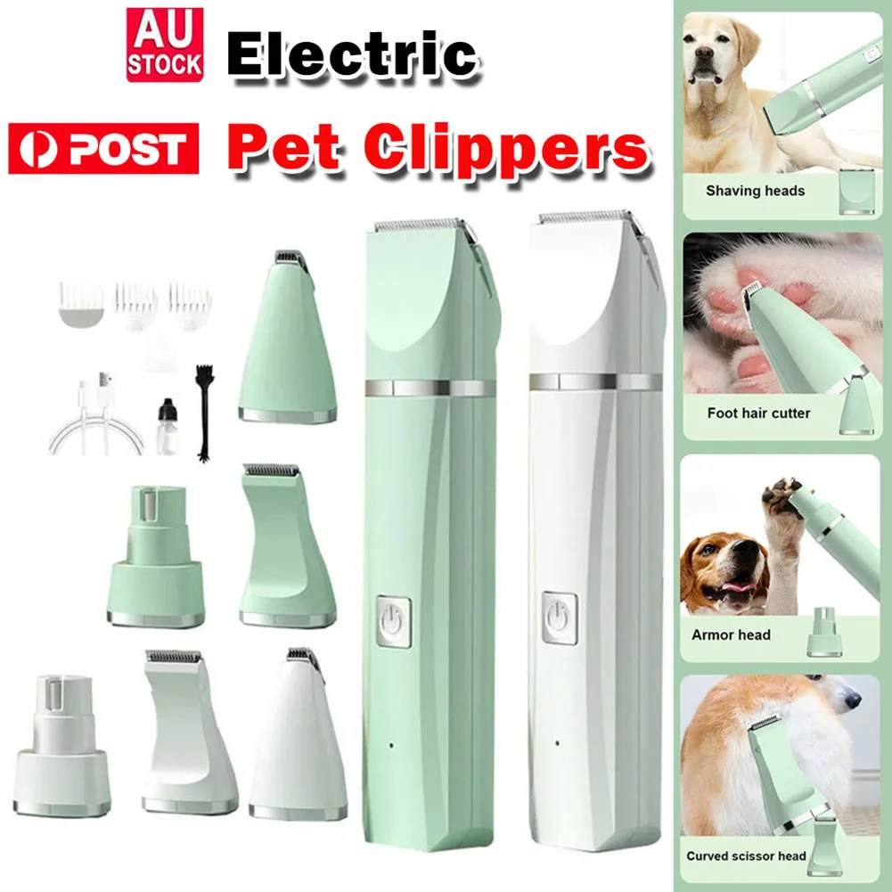 プロの電気ペットのバリカン,猫,犬,ウサギ,グルーミングツールの組み合わせ,自動ネイル,4 in 1