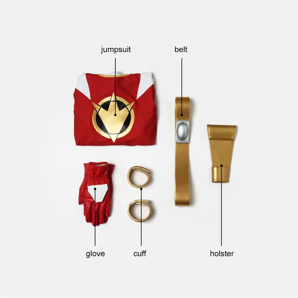 Combinaison de Cosplay Ranger noir, uniforme de soldat blanc, Costume de combat Dino Ranger rouge