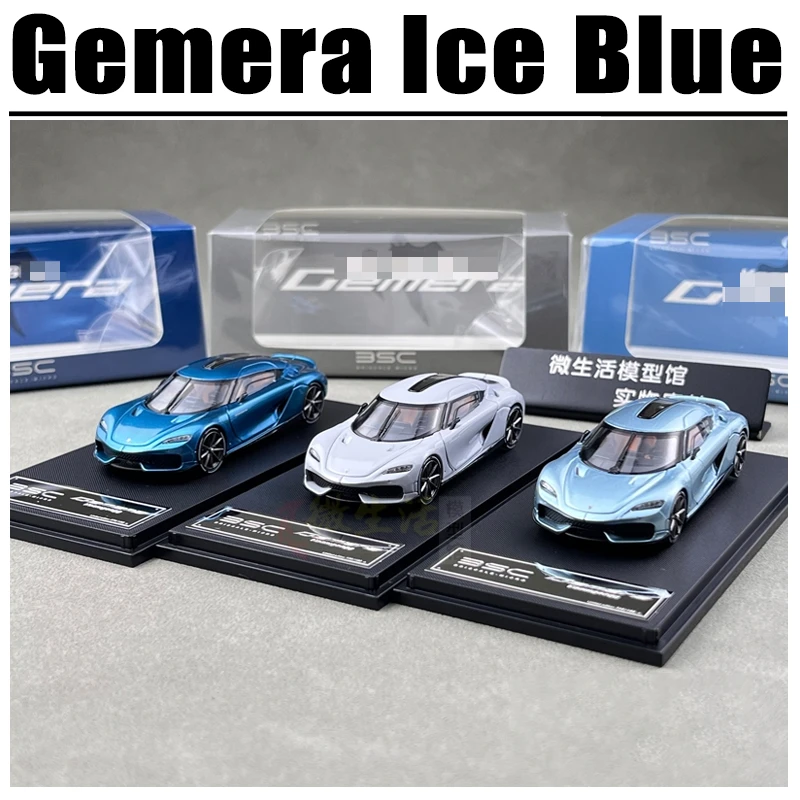 

BSC 1/64 Gemera Ice Blue Alloy Toy Motor Vehicle Diecast Metal Model Office Bedroom Decorations Gifts