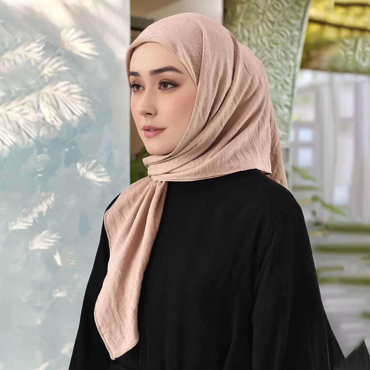 Selendang Gaya Etnik yang Laris Manis, Vintage Musim Semi, Syal Persegi Warna Polos yang Literer dan Artistik, Jilbab Modis dan Elegan