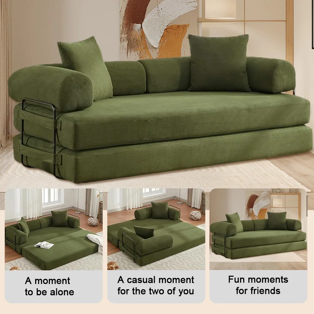Compressed Fabric Sectional Sofa Set Convertible Couch Design for Hotel or Apartment Use