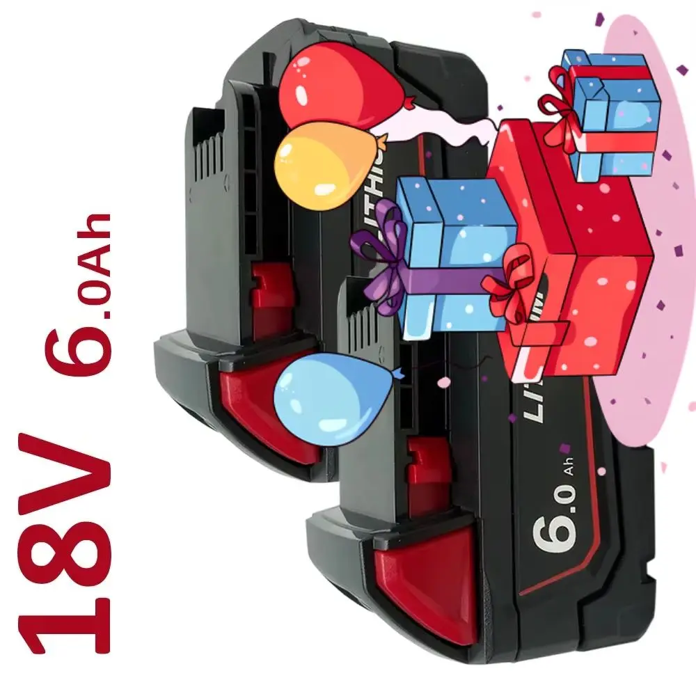 

Li-ion battery 18V 6000mAh Applicable to For Milwaukee M18B5 XC power tool 48-11-1815 2604-20 48-11-1850 charger