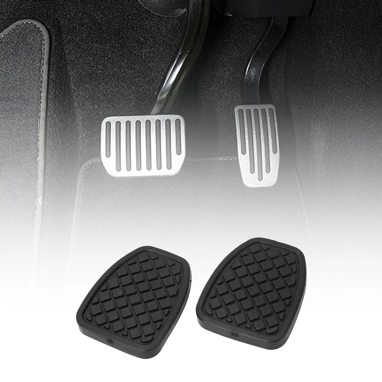 2Pcs Brake Clutch Pedal Cover Easy to Install 36015GA110 360015GA111 Brake Clutch Pedal Rubber Pads for Impreza WRX 1992‐on