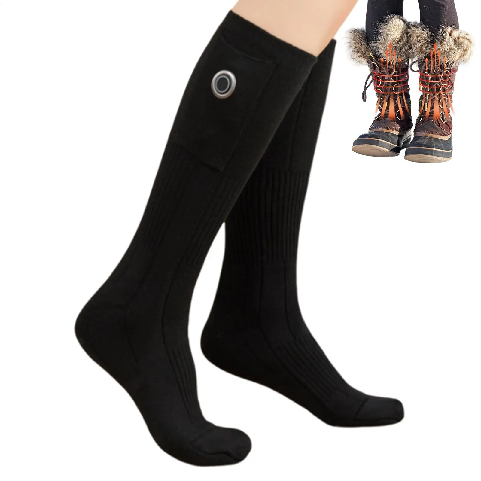 

Heated Socks 3 Modes Adjustable Cotton Warmer Rechargeable Electric Heated Sock For Travel Camping Winter Fishing Outdoor Hiking