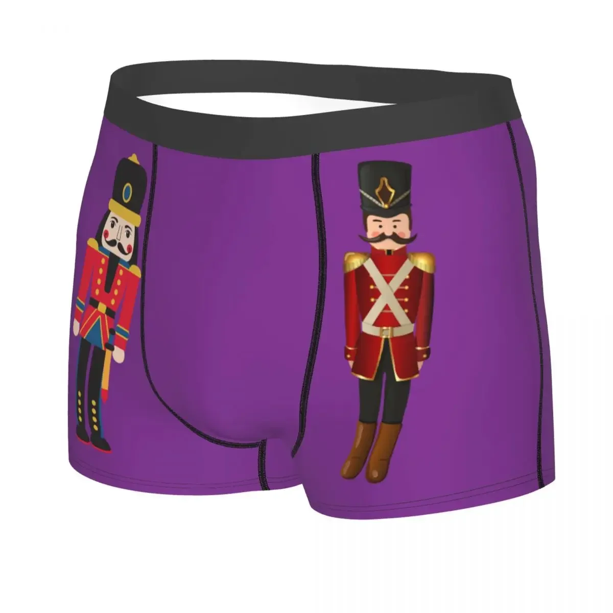 Custom Nutcracker Doll Underwear Men Print Cartoon Christmas Soldier Toy Boxer Briefs Shorts Panties Soft Underpants