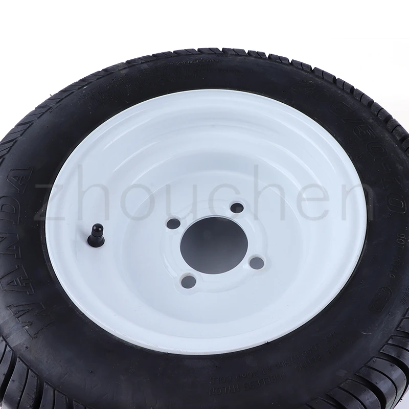 10 inch 205/50-10 vacuum Tyres 6PR Tubeless tire with White hub For ATV golf cart UTV Buggy Quad Bike parts