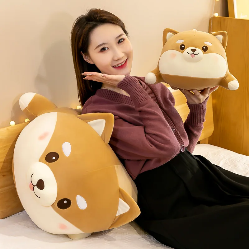 Jouet en peluche chien Shiba Kawaii, poupée Corgi mignonne, Animal doux rempli, cadeau d'anniversaire pour enfants, oreiller de sommeil pour garçons et filles