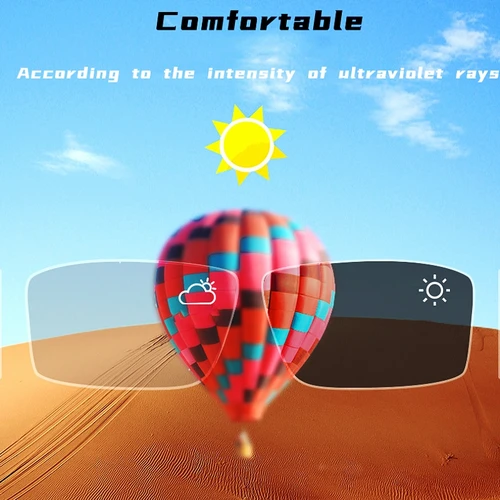 Imagen 2 del producto MOMOJA 1,56/1,61/1,67/1,74 antiarañazos antirreflectante antiultravioleta HD miopía hipermetropía camaleón lente fotocromática 1 par