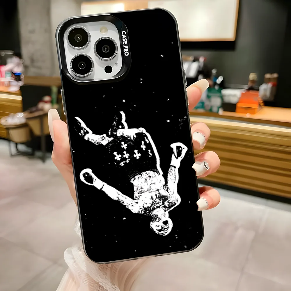 حافظة هاتف Gervonta Peso Pluma لهاتف iPhone 16,15,14,13,12,11,Pro,Max,Plus, Mini,XS,SE مضادة للسقوط باللون الأسود غير اللامع