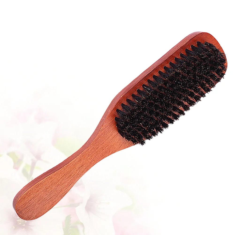 Black Hair Brush Stiff Bristle Slick Back Boar Hairstyling Comb Beauty Tool Scalp