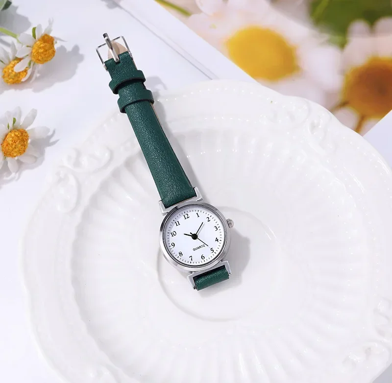 Reloj de cuarzo de marca de alta calidad Para Mujer, reloj informal con esfera pequeña, correa de cuero, pulsera Para Mujer