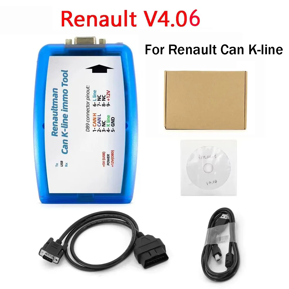 

New For Renault V4.06 Immo Can K-line Immo Tool for Renault CAN / K-line ECU Tool OBD2 Programmer Tool Read / Write EEPROM