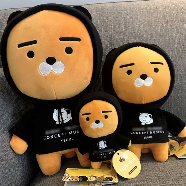 4 Style Kakao Hoodie Plush Toys Christmas Red RYAN Stuffed Doll Cute Lion Pendent Festival Gift for Girlfriend