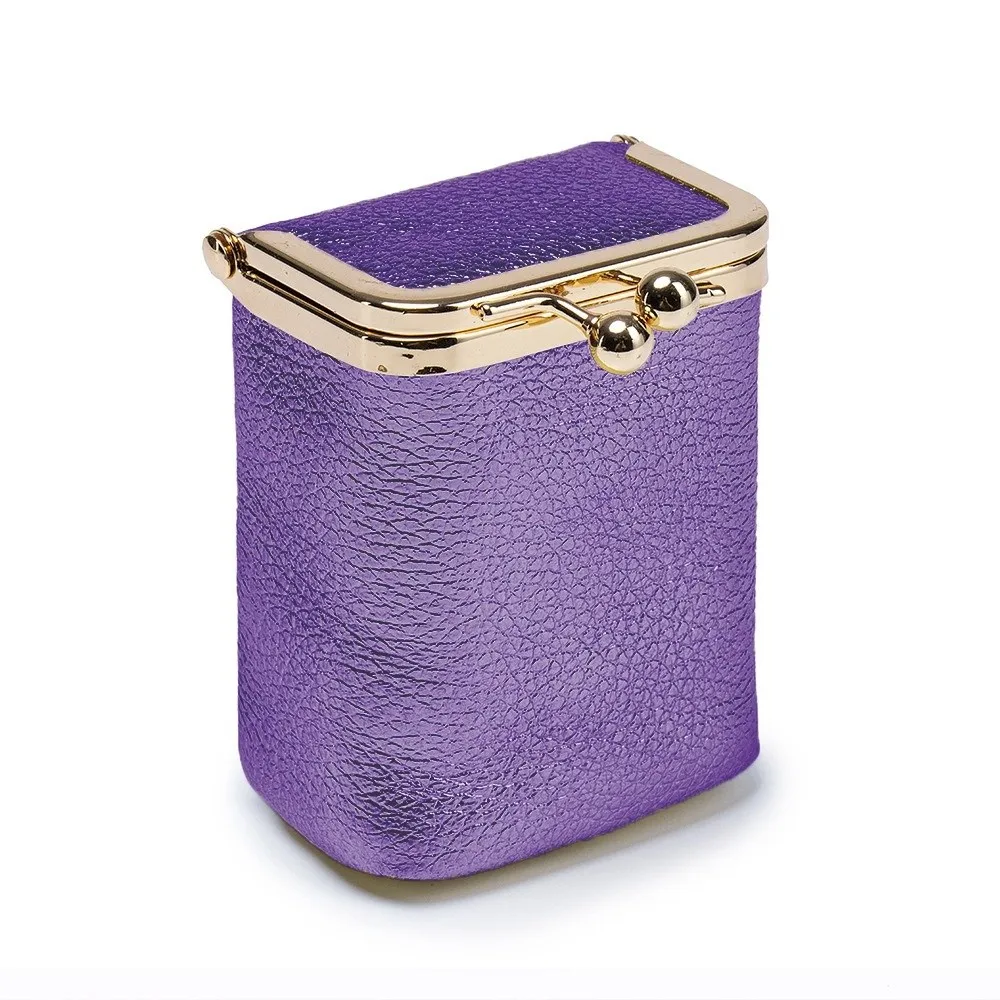 

Портативный кошелек-монетница с застежкой Kiss Lock, изысканный, с зеркалом, кожаная сумка для украшений, простая, водоотталкивающая, для мелочей, для хранения украшений