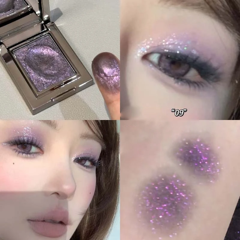 파인 글리터 모노크롬 아이섀도우 팔레트 카멜레온 다크 그린 스파클링 펄레센트 매쉬드 포테이토 아이섀도우 브라이트닝 메이크업