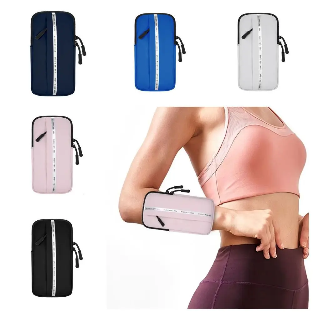 

PU Running Mobile Phone Arm Bag Large capacity Waterproof Running Phone Holder Cards Holder Lightweight