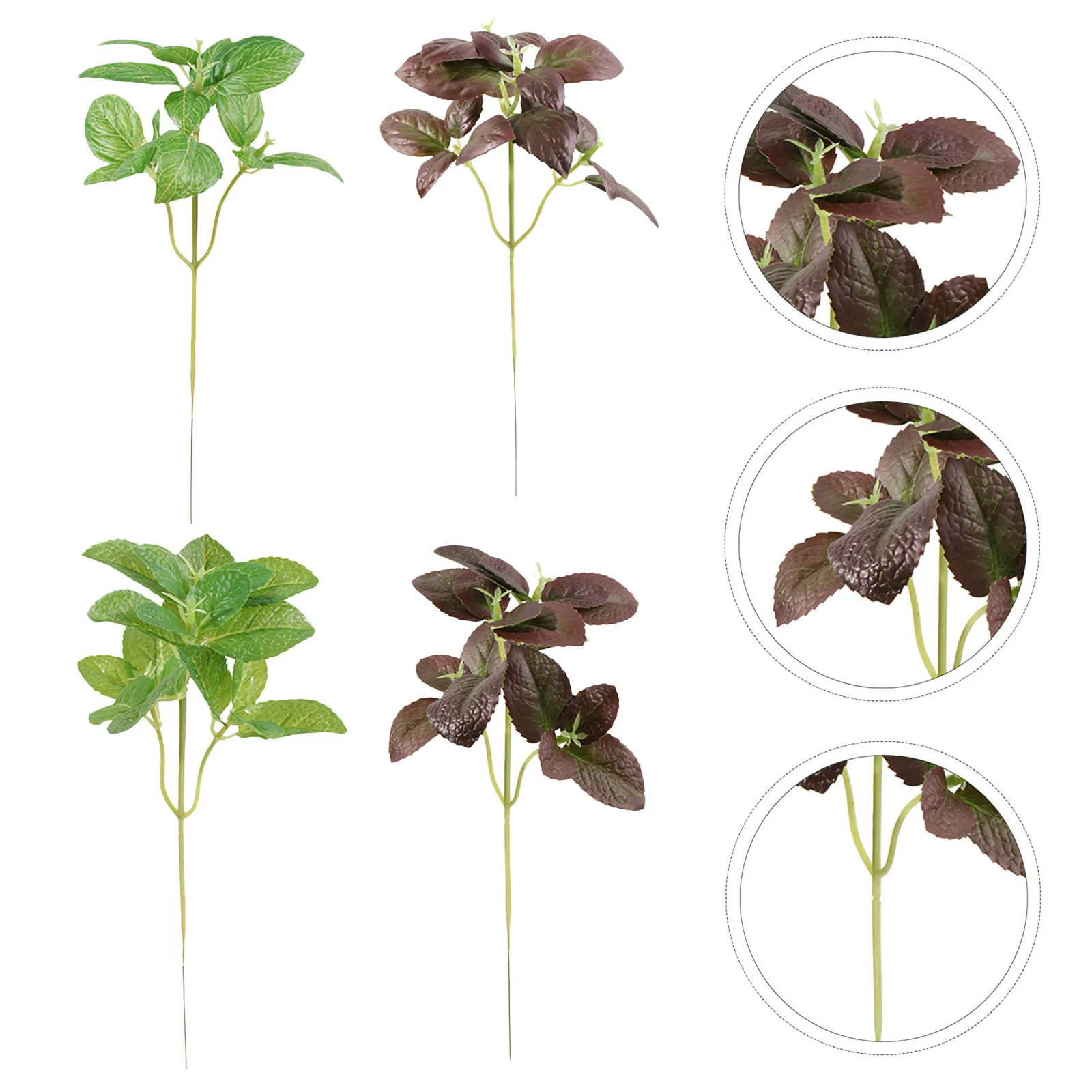 

4Pcs Faux Greenery Plastic Leaves Emulational DIY Flower Arrangement for Home Decor Table Balcony Bedroom Garden