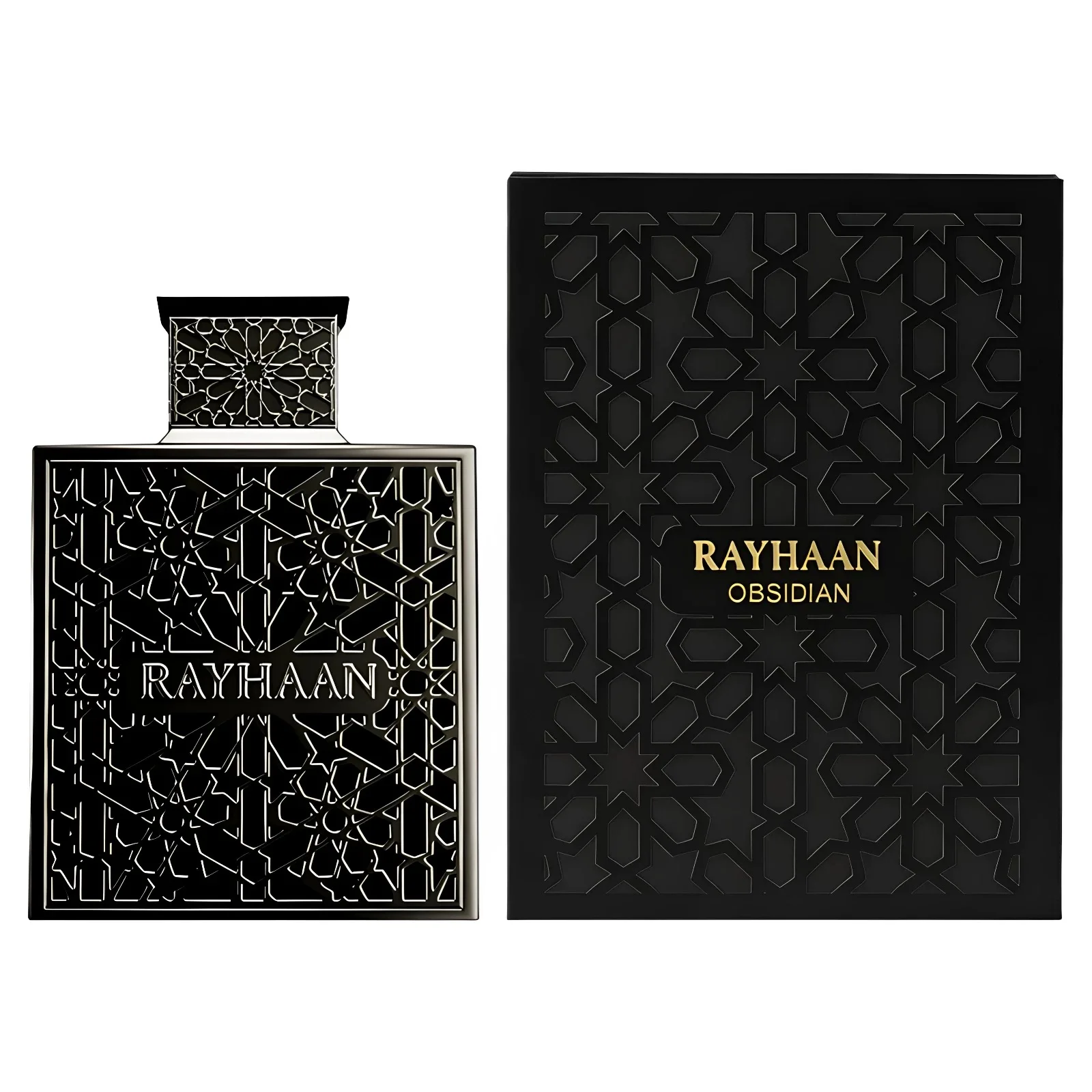 

Rayhaan Obsidian new men's perfume spray, leather wood finishing Fuqi leather tone, 3.4oz100ml 1 sold