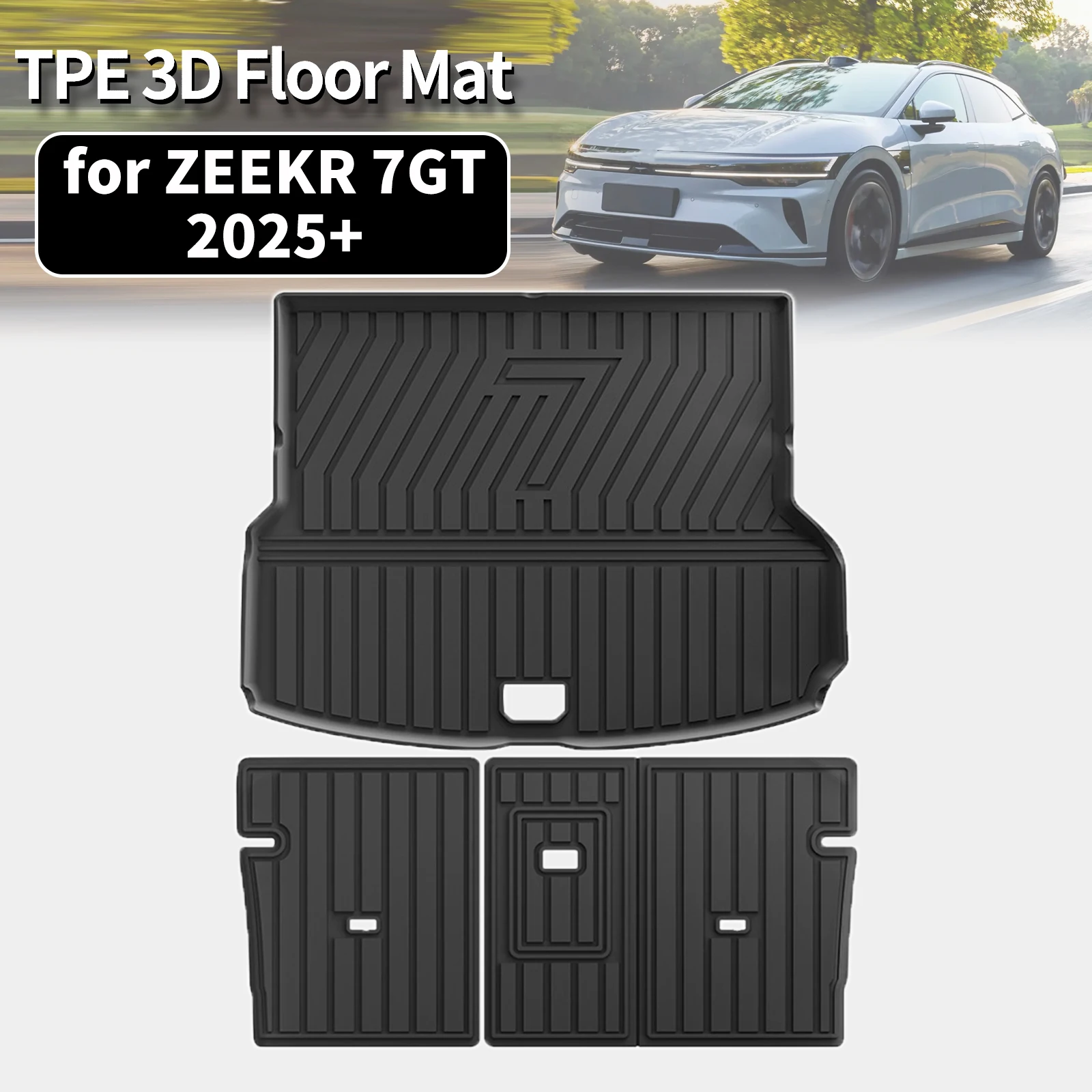 for ZEEKR 7GT 2025 2026 2027 LHD Quality Eco-Friendly TPE Rear Trunk Liner Non-Toxic Odor Free Custom Car Decor