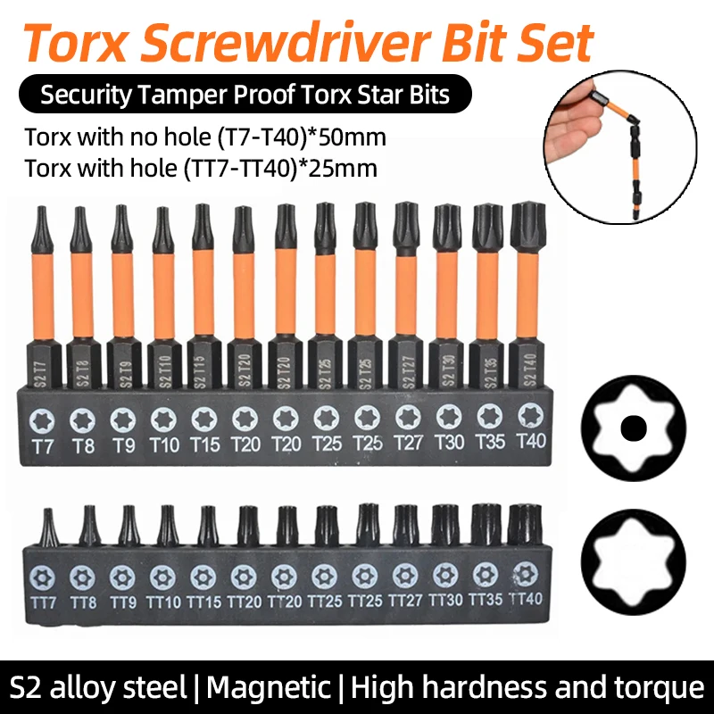 26Pcs Torx Screwdri…