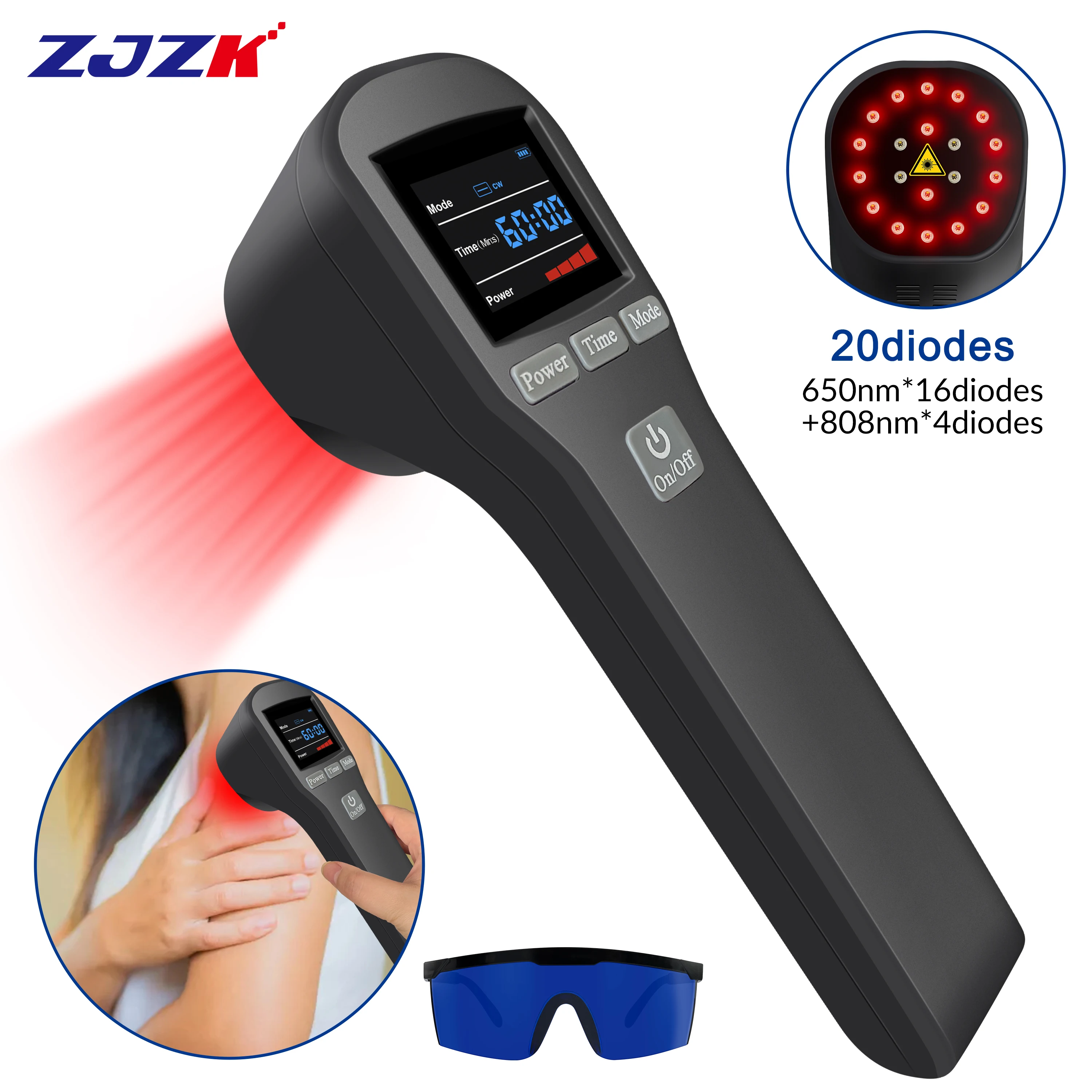 

2026 Handheld 650nm 808nm LLLT Cold Laser Therapy Device for Veterinary Home Pain Relief Treatment