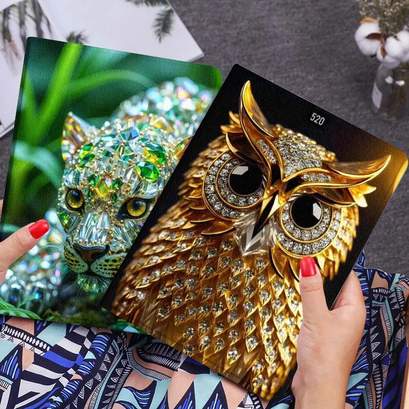 

Cartoon Luxury Tiger Owl Color For Xiaomi Mi Pad Mini 4 5 6 7 SE Pro Plus Redmi Pad 2 SE 2025 8.8 11 Foldable Tablet Case Gift