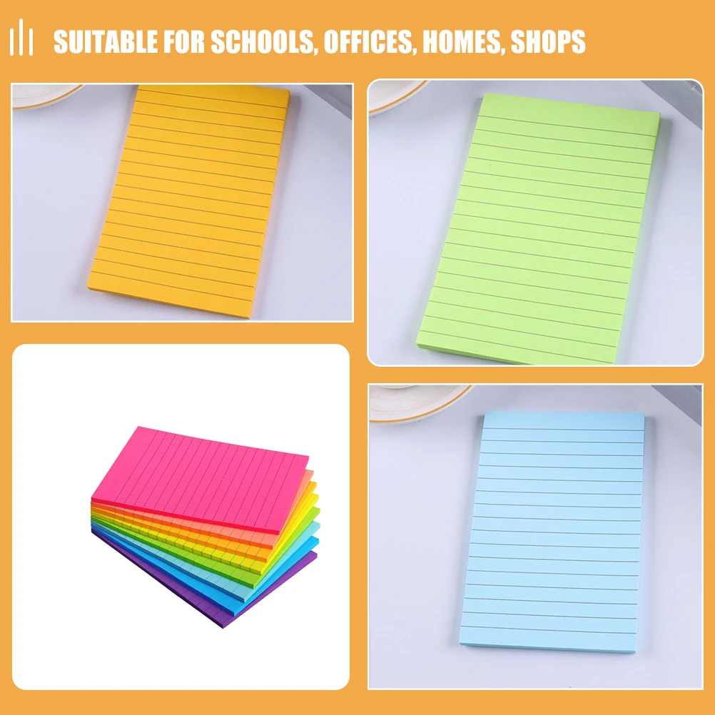 2pcs Self-Adhesive Memo Colored Small Note Pads Portable For School Office Home Kawaii Notepads Adhesive Tabs